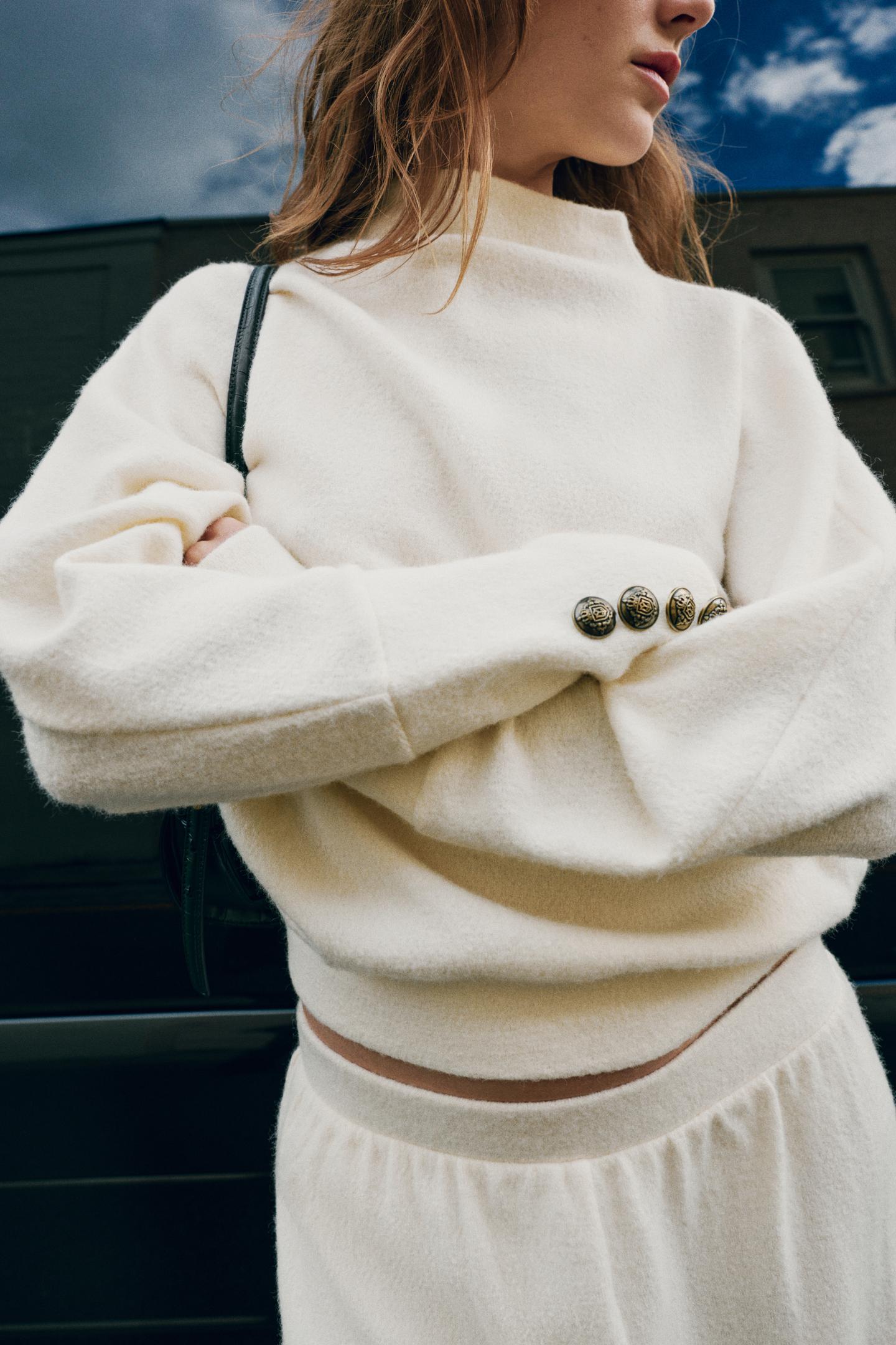 Женский топ Zara Soft, цвет: Экрю — фото 5