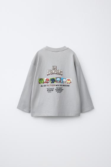 THE AVENGERS © PRINTED T-SHIRT — Blue gray 2