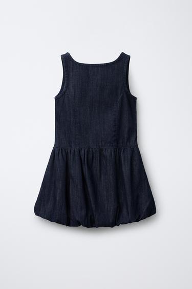 DENIM BALLOON DRESS - Blue by Zara - Image 0