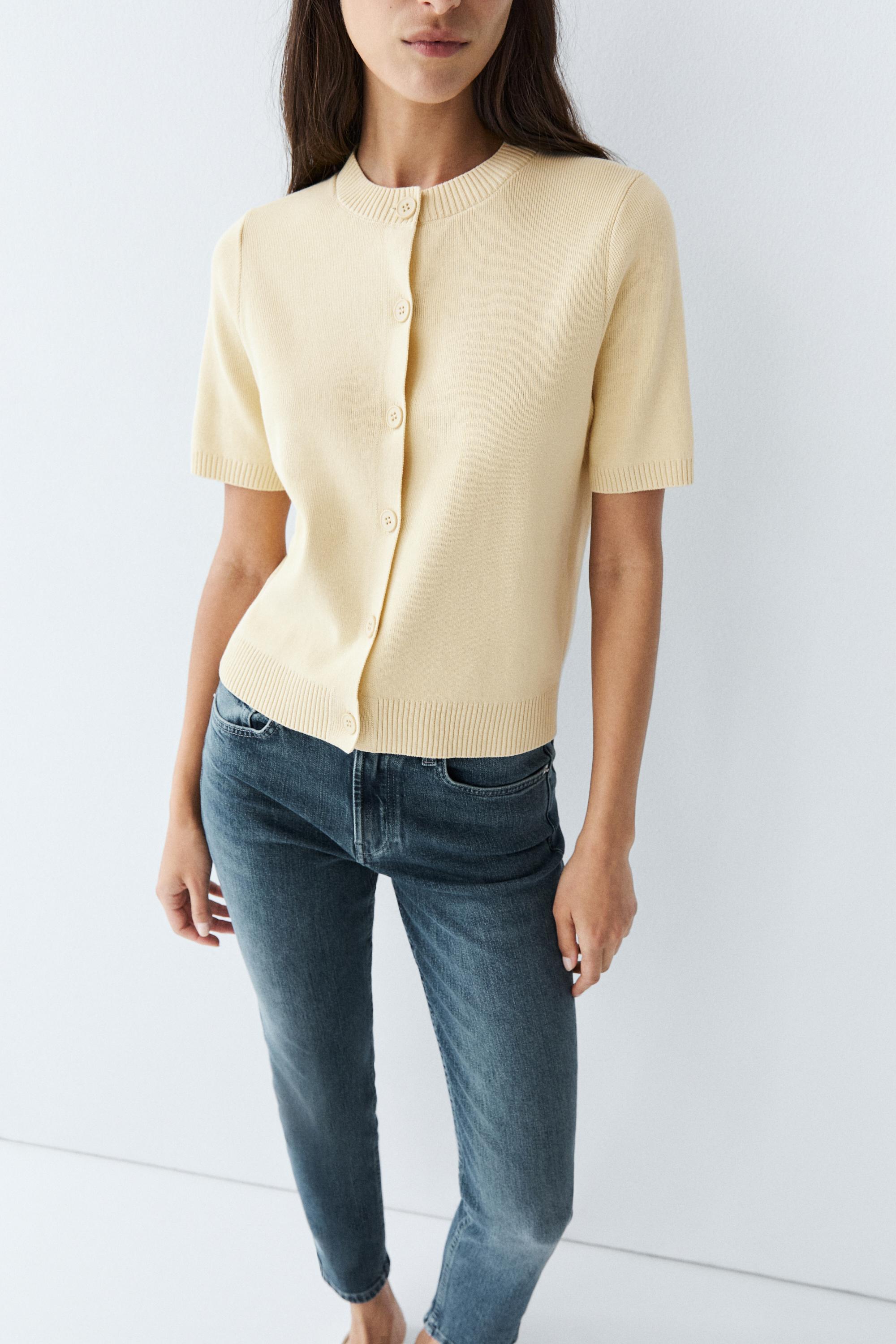 100% Cotton Short Sleeve Cardigan