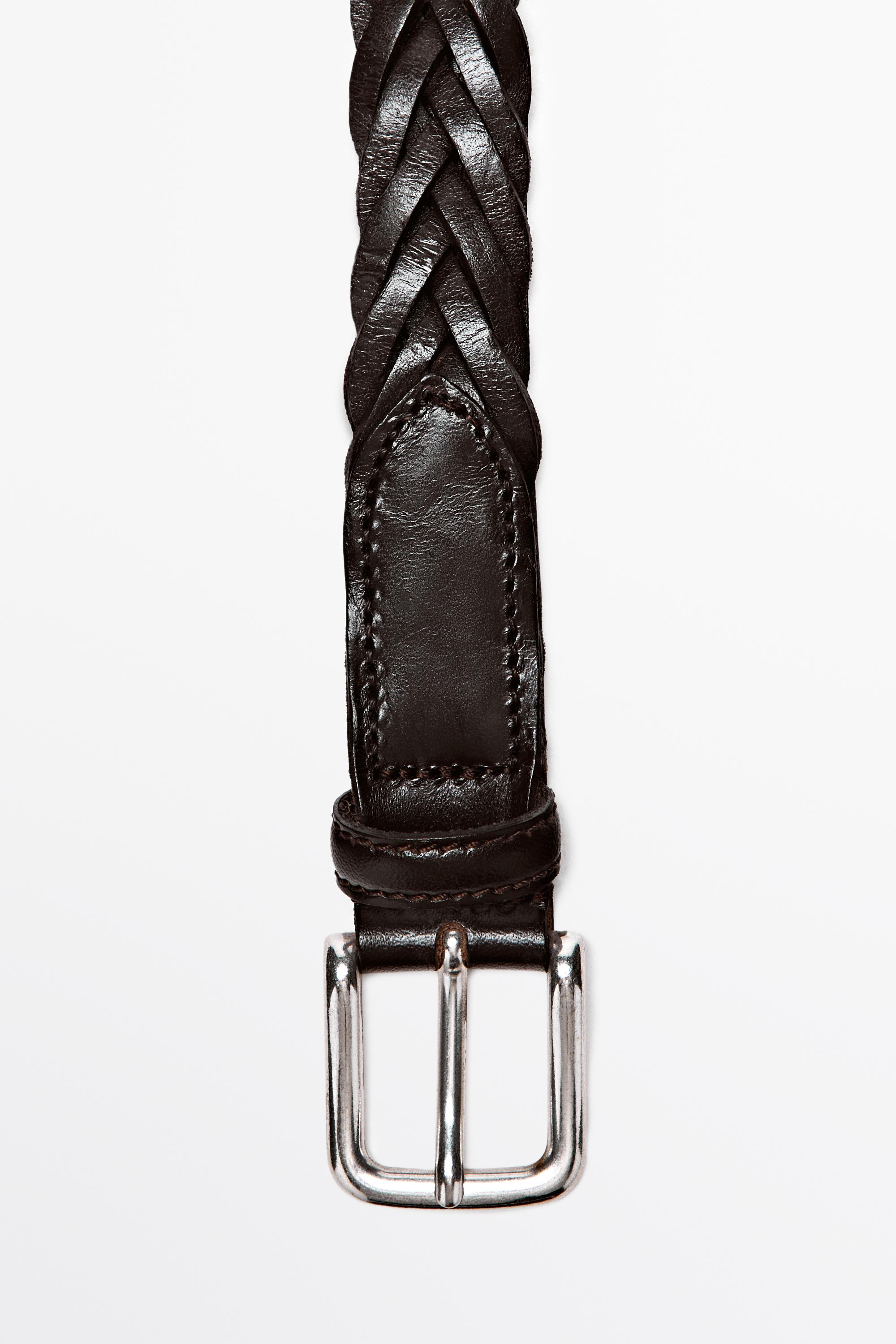 Braided leather belt