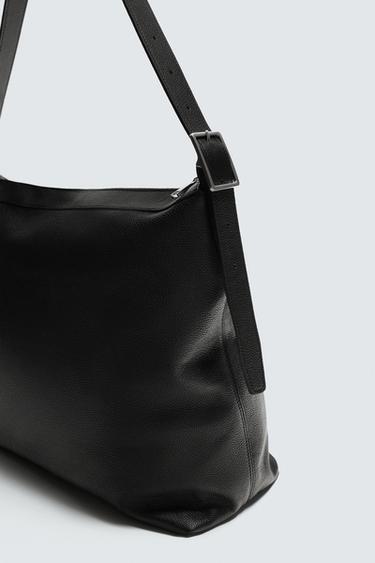 SAC SHOPPER EN CUIR - Noir de Zara - Image 4