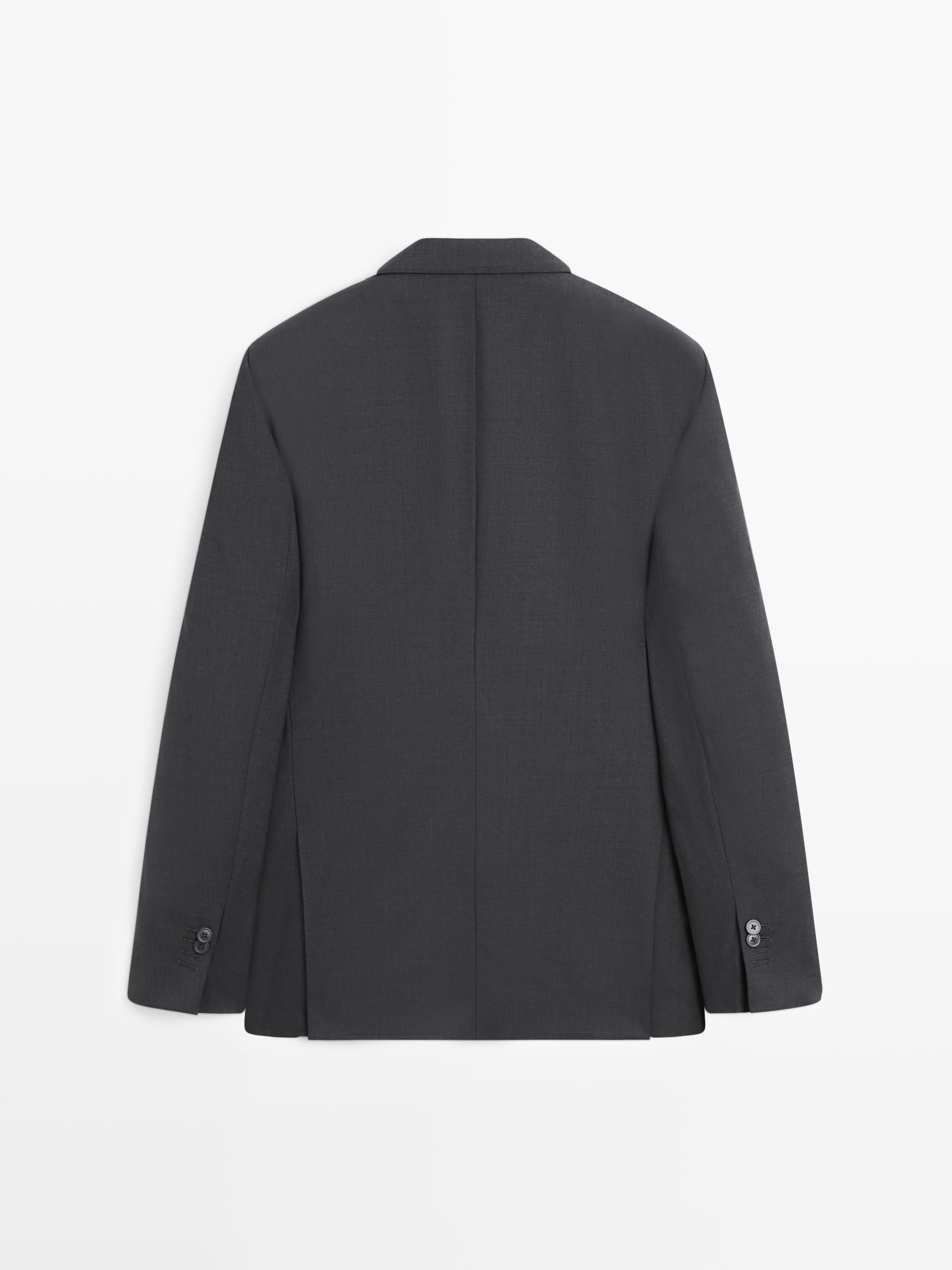 100% cool wool suit blazer