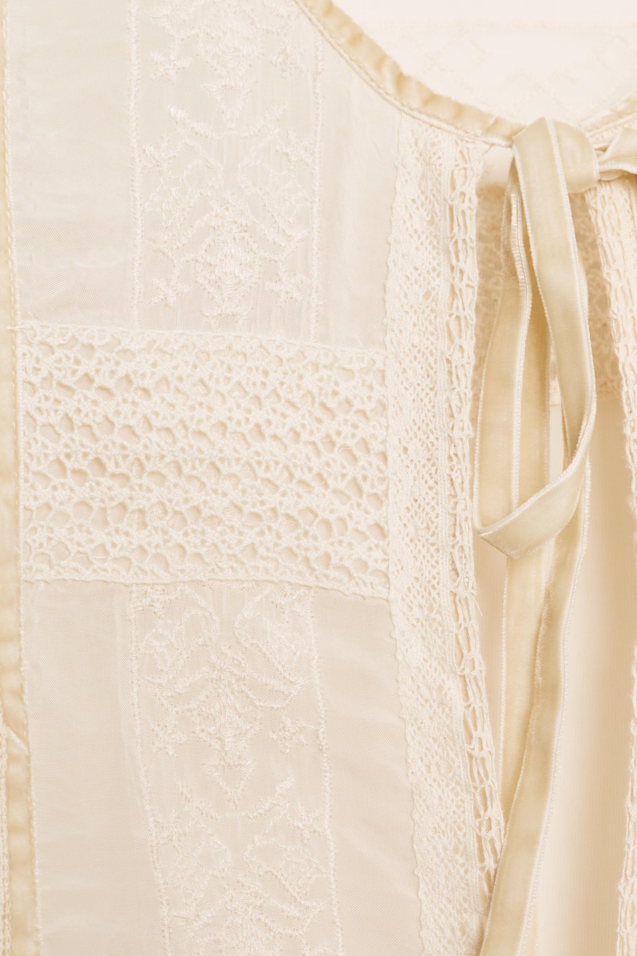CHEMISE ROMANTIQUE À LIENS ZW COLLECTION
