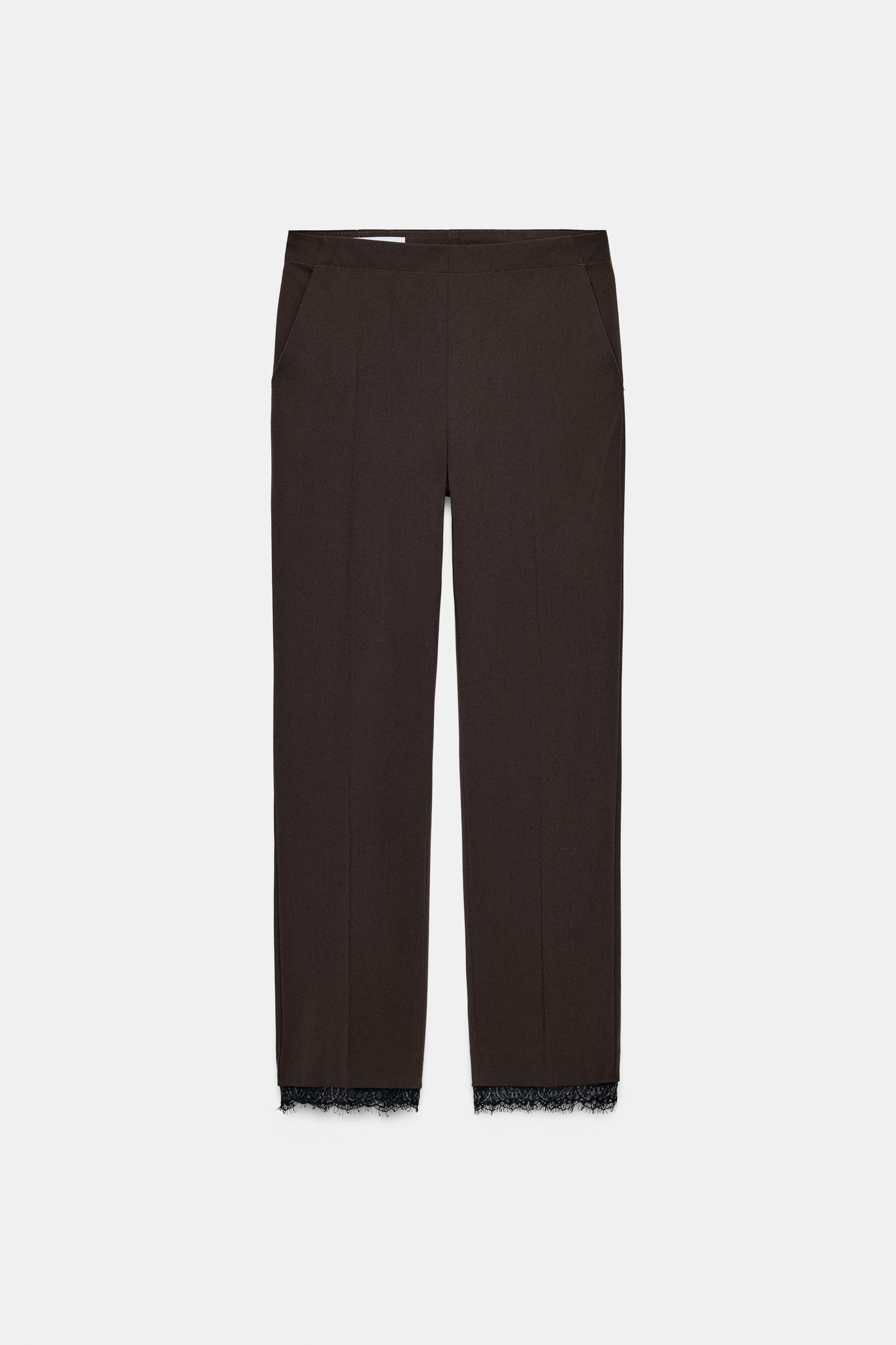 DANTEL DETAYLI CROP PANTOLON - Görsel 3