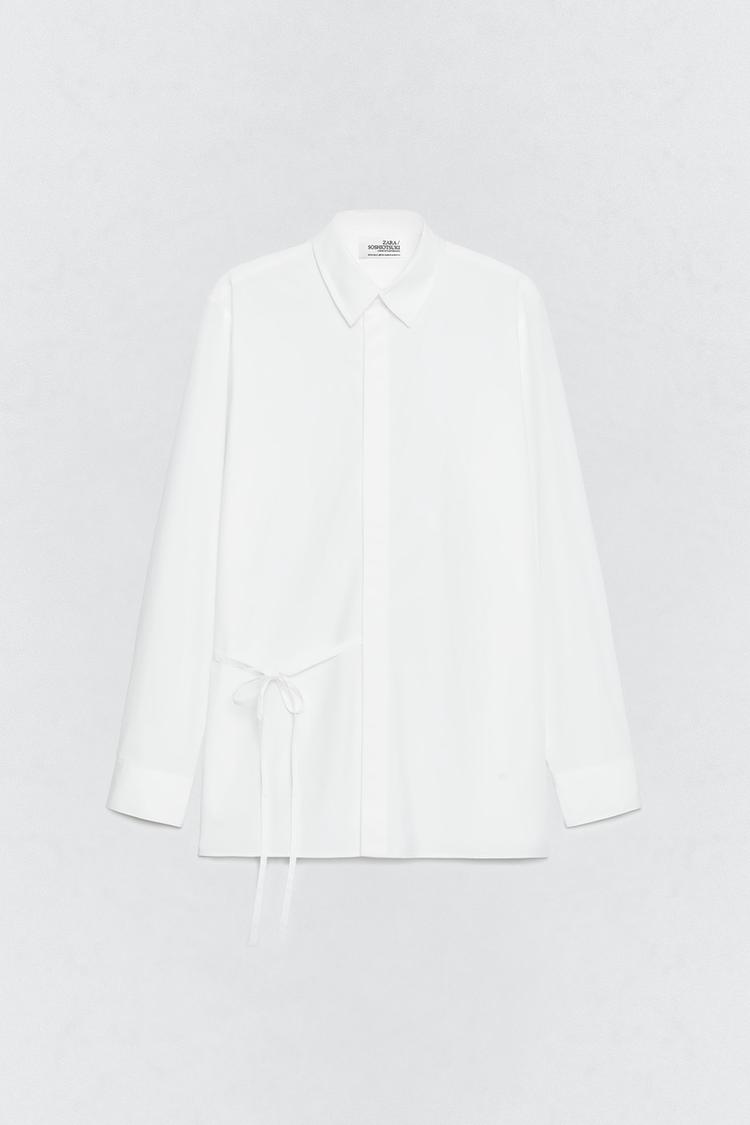 POPLIN SHIRT WITH BOW SOSHIOTSUKI X ZARA