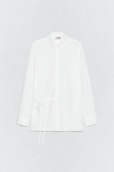 SOSHIOTSUKI X ZARA 포플린 리본 셔츠 - Zara 화이트