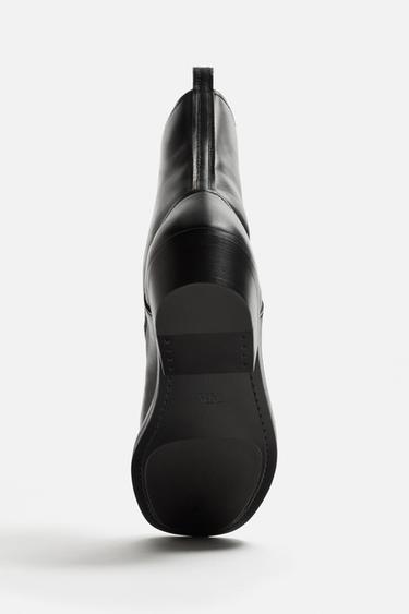 LEATHER BOOTS - Black by Zara - Image 3