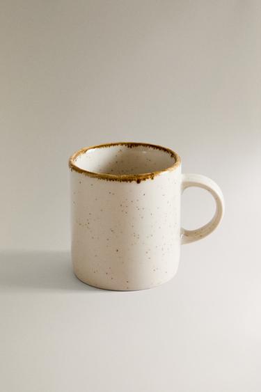 TASSE PORCELAINE BORD VIEILLI - Écru clair de Zara - Image 1