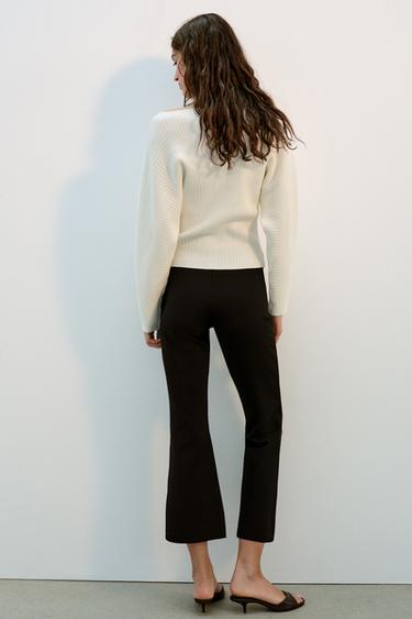 PANTALON FLARE À FERMETURE ÉCLAIR - Noir de Zara - Image 5