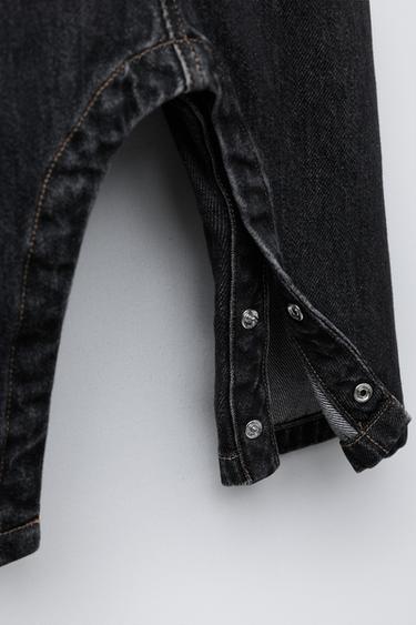 LONG DENIM DUNGAREES - Black by Zara - Image 3