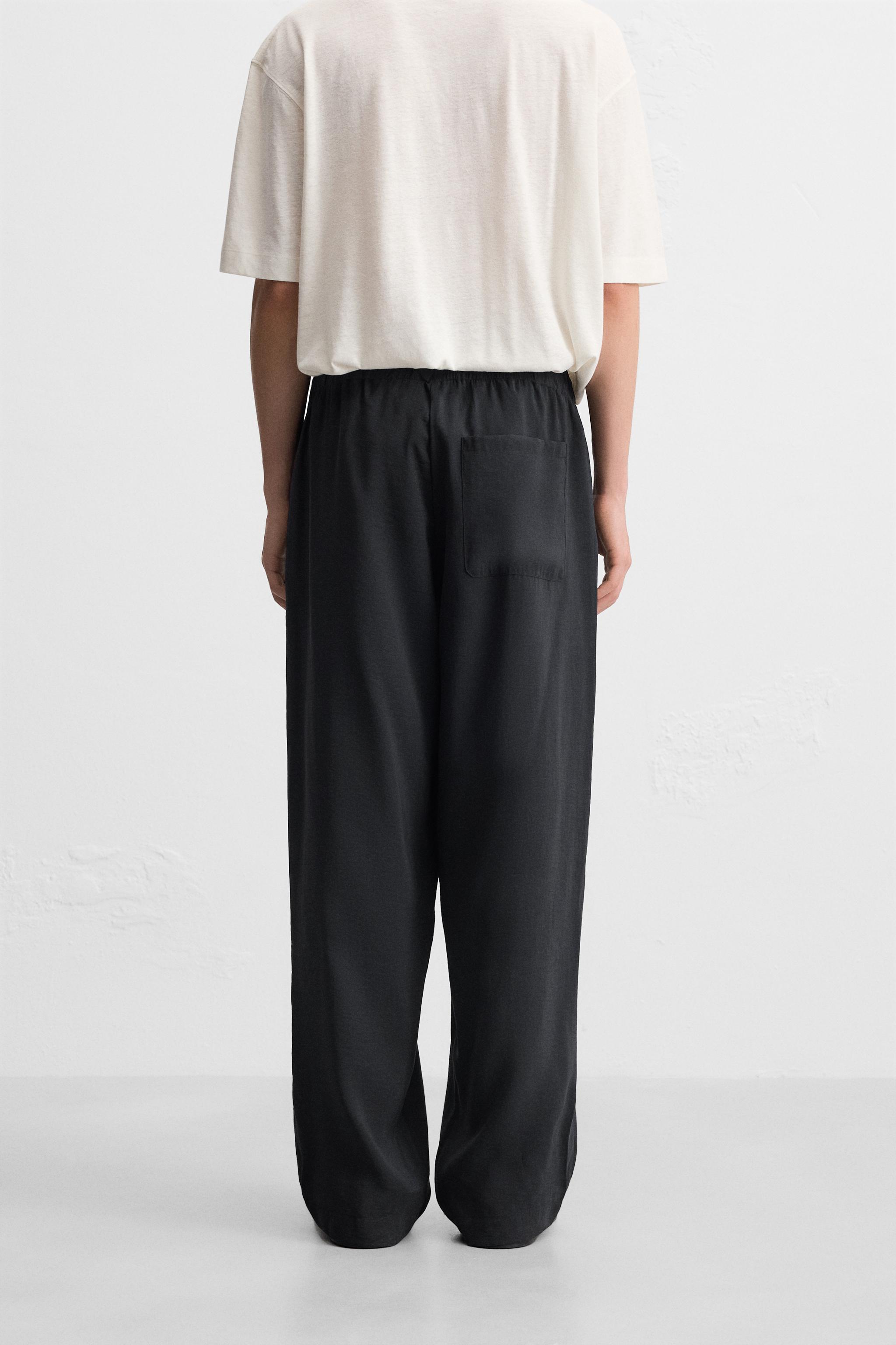 リラックスフィットプリーツパンツ - ブラック | ZARA Japan / 日本