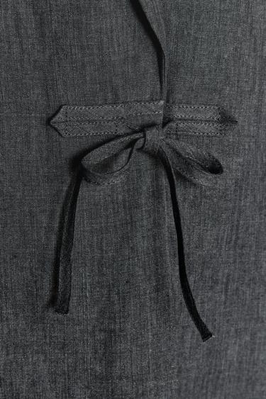 ZW COLLECTION MINIMAL 100% LINEN BLAZER - Grey by Zara - Image 6