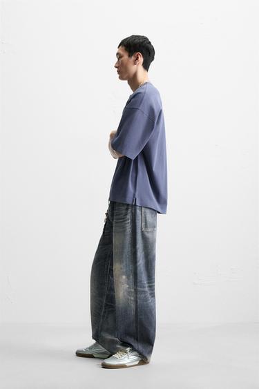 TEXTURED WASHED T-SHIRT - Lilac by Zara - Image 3