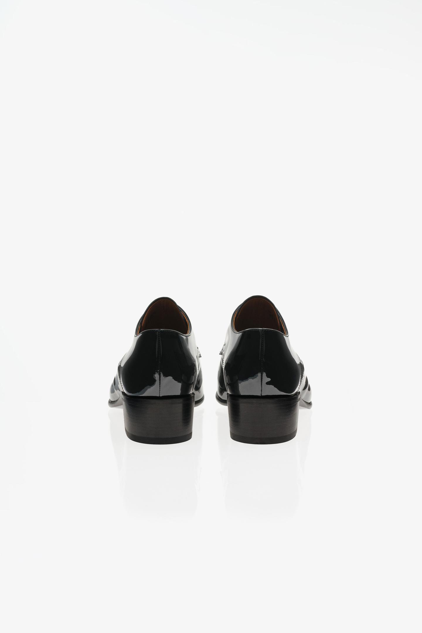 Мужские туфли Zara Limited Edition Leather Derby, цвет: Чёрный — фото 6