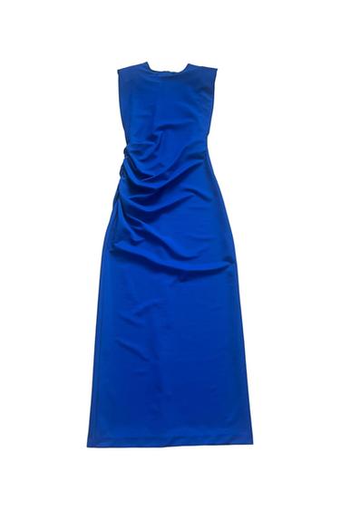 COBALT BLUE FITTED SLEEVELESS DRESS