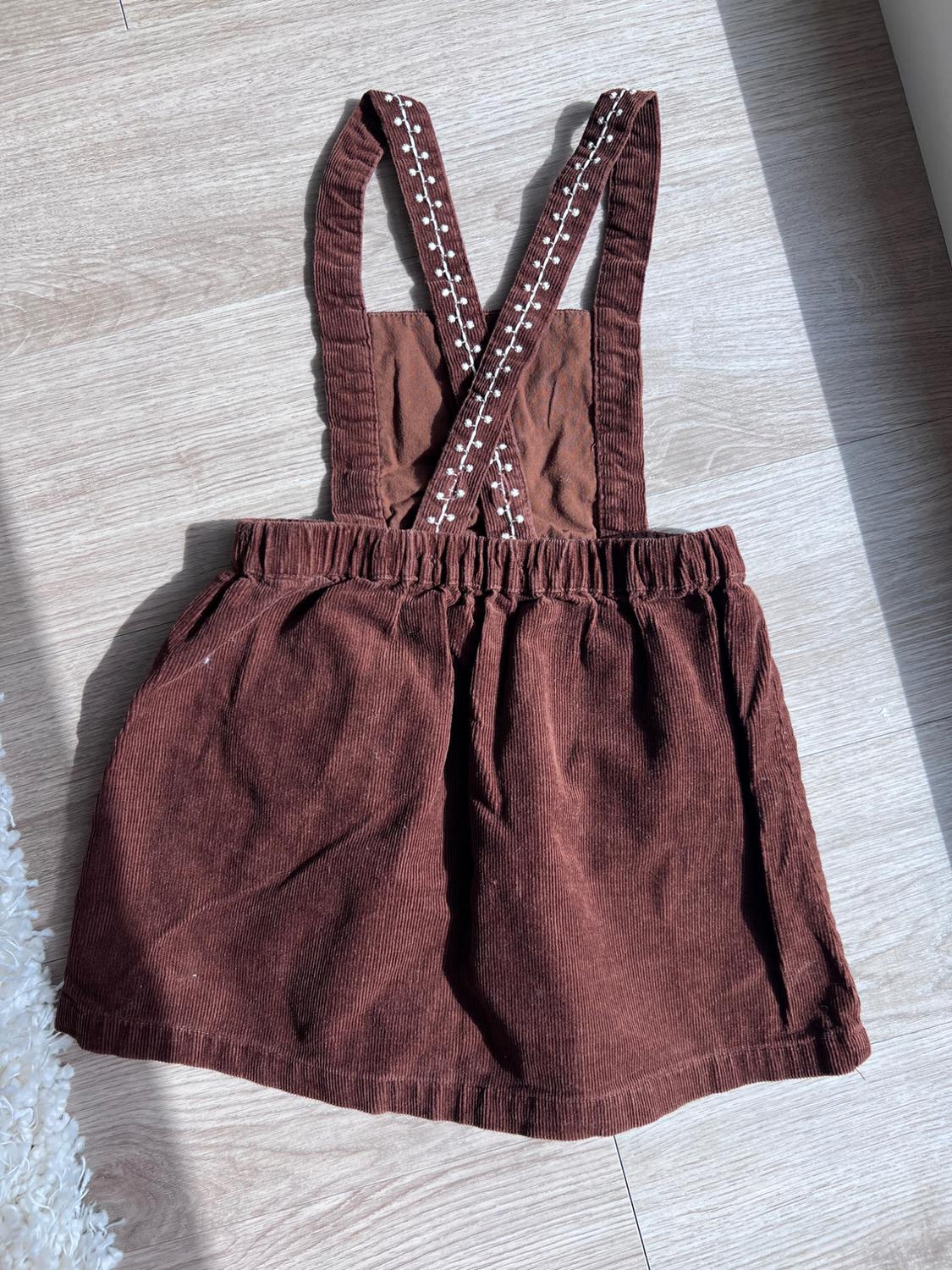 BROWN CORDUROY OVERALLS - Image 2