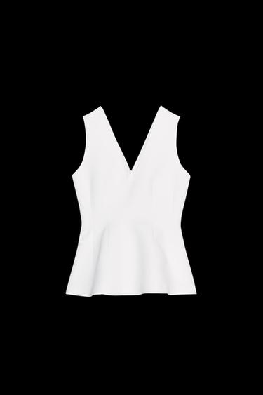 TOP PEPLUM ZW COLLECTION - Crudo de Zara - Imagen 0