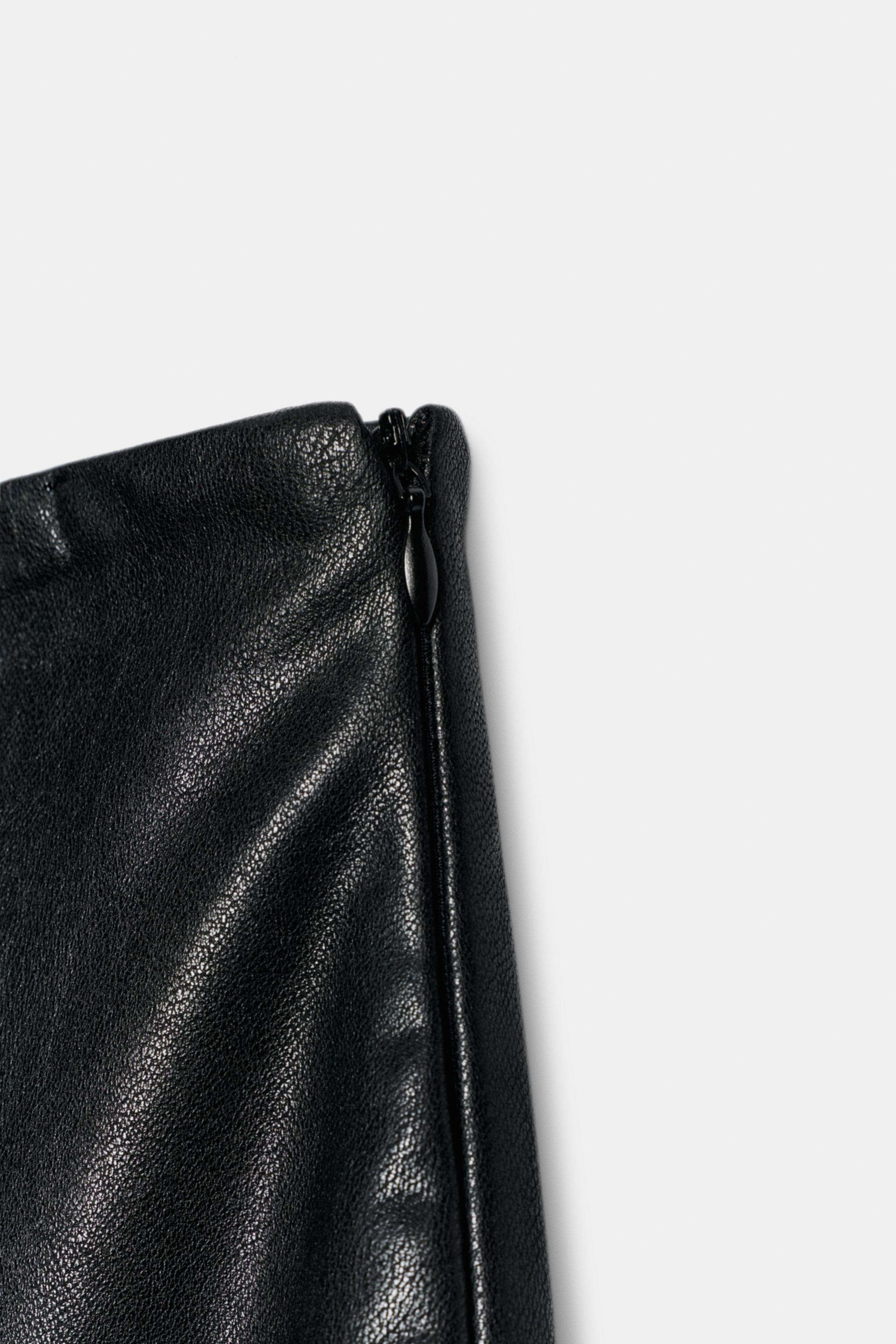 FAUX LEATHER MAXI SKIRT