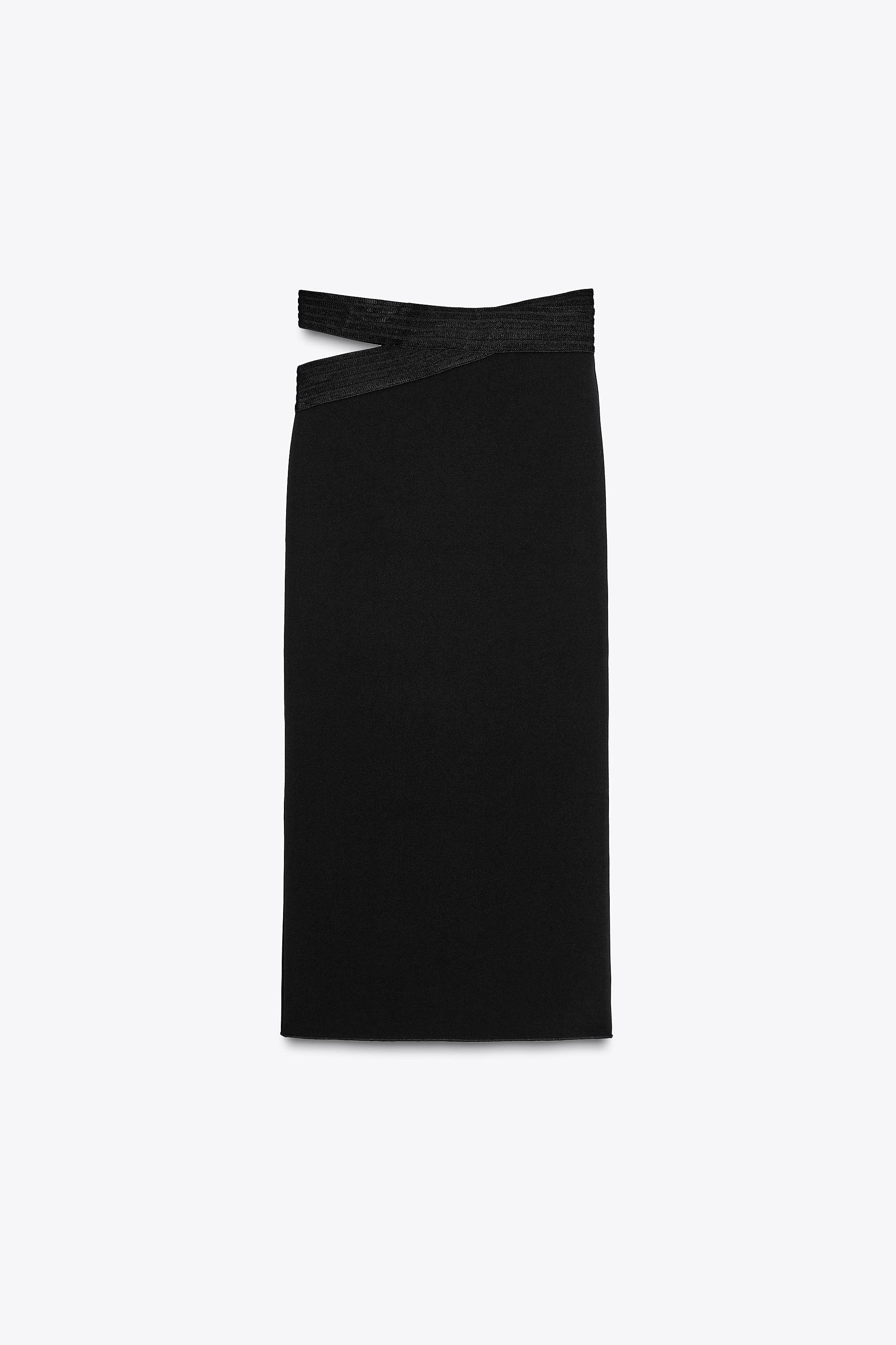 カットアウト ストレッチスカート - ブラック | ZARA Japan / 日本