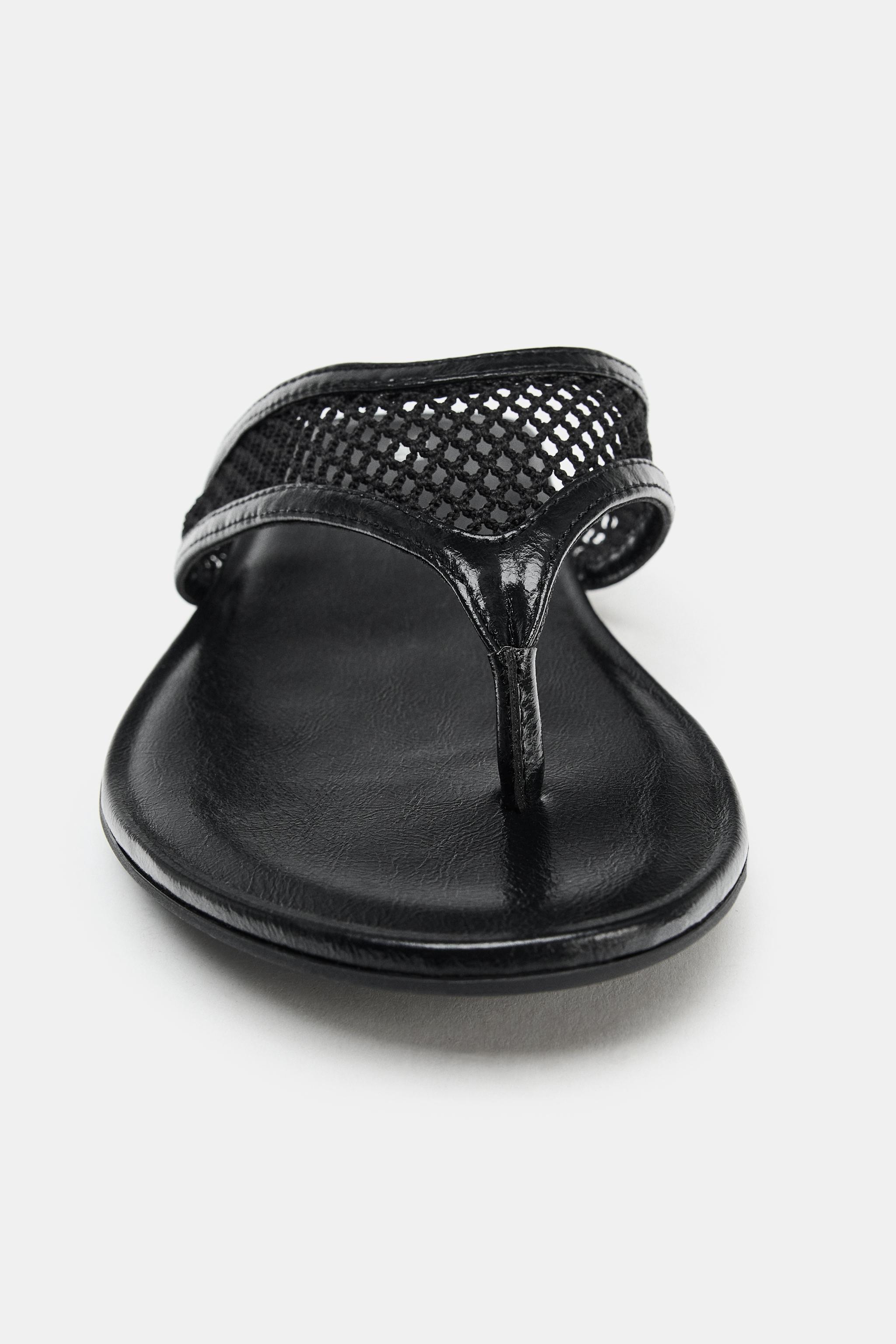 メッシュフラットサンダル - ブラック | ZARA Japan / 日本