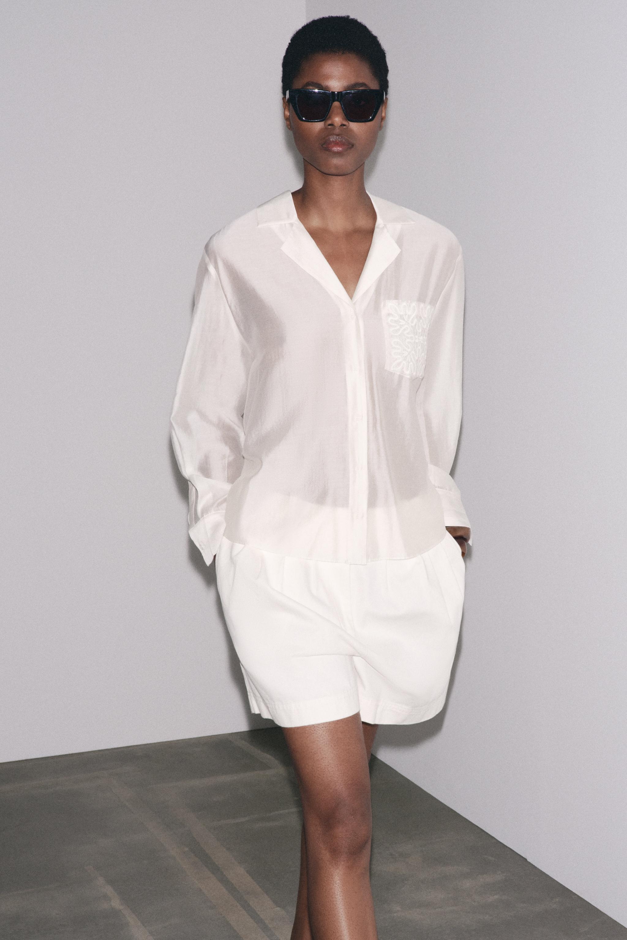 ZW COLLECTION EMBROIDERED POCKET SHIRT