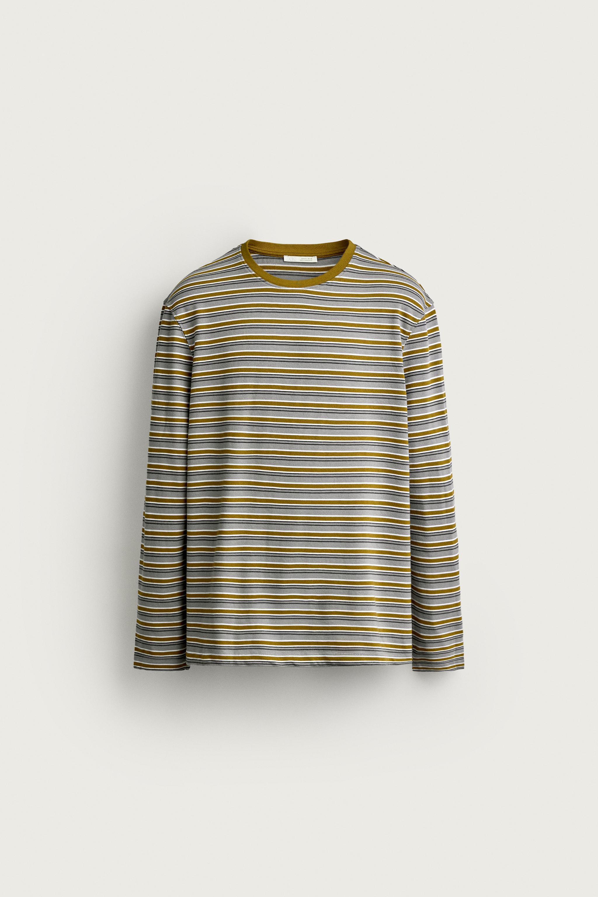 T-SHIRT REGULAR FIT JACQUARD RAYURES