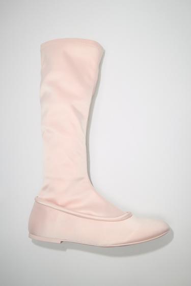 АТЛАСНЫЕ САПОГИ ДО КОЛЕНА — Розовый от Zara