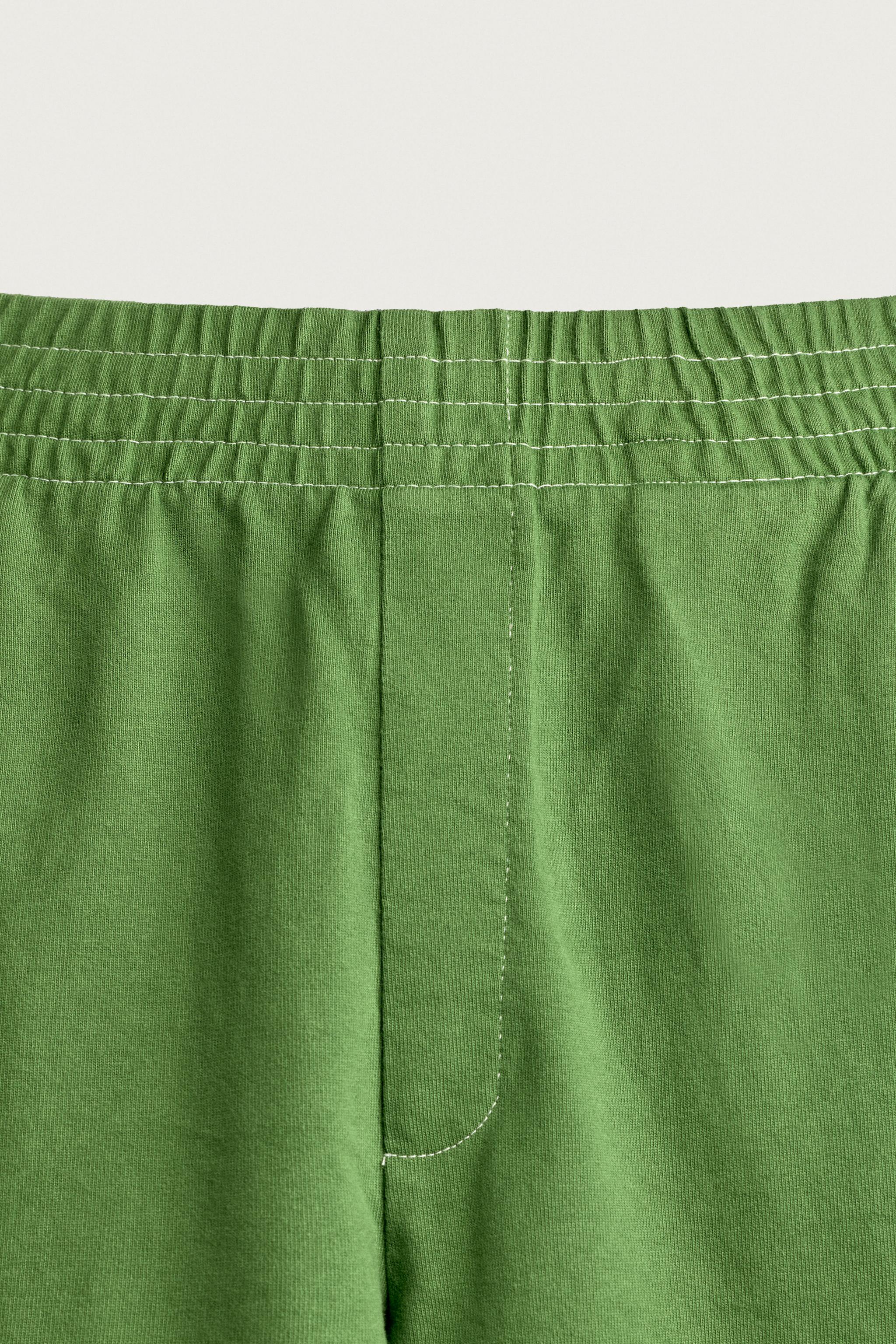 Zara GENİŞ PAÇA JOGGING FIT BERMUDA görsel 3