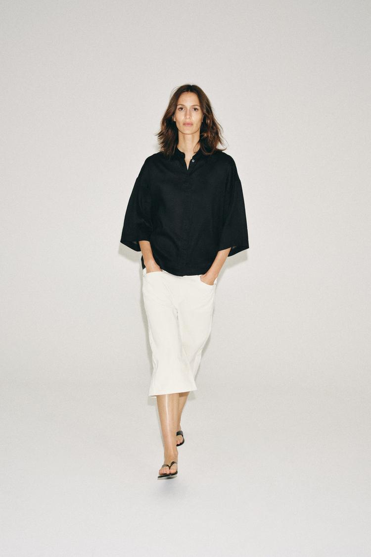 Camisa oversize de ramio ZW COLLECTION 4