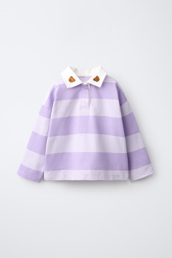 POLO-ERAKO KIROL-JERTSEA MARRA HARTZ BRODATUEKIN - Lila argia, Zara-rena - Irudia 0