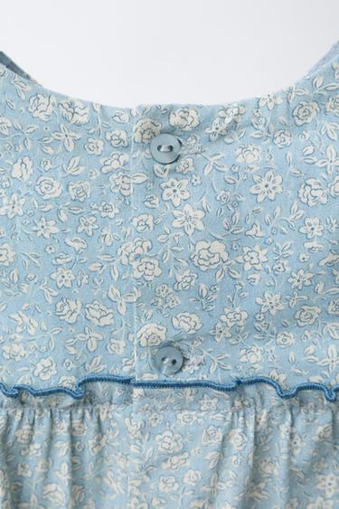 CHEMISE À IMPRIMÉ FLEURI - Bleu clair de Zara - Image 3