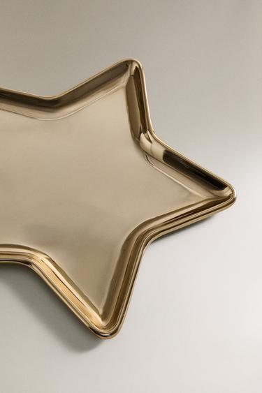CHRISTMAS STAR TRAY - Golden by Zara - Image 1