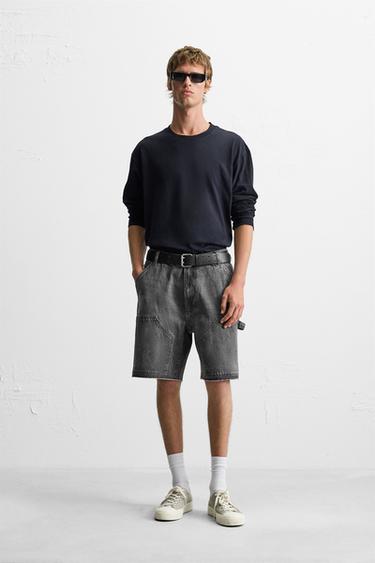 CARPENTER POCKET BERMUDA SHORTS - Dark grey by Zara