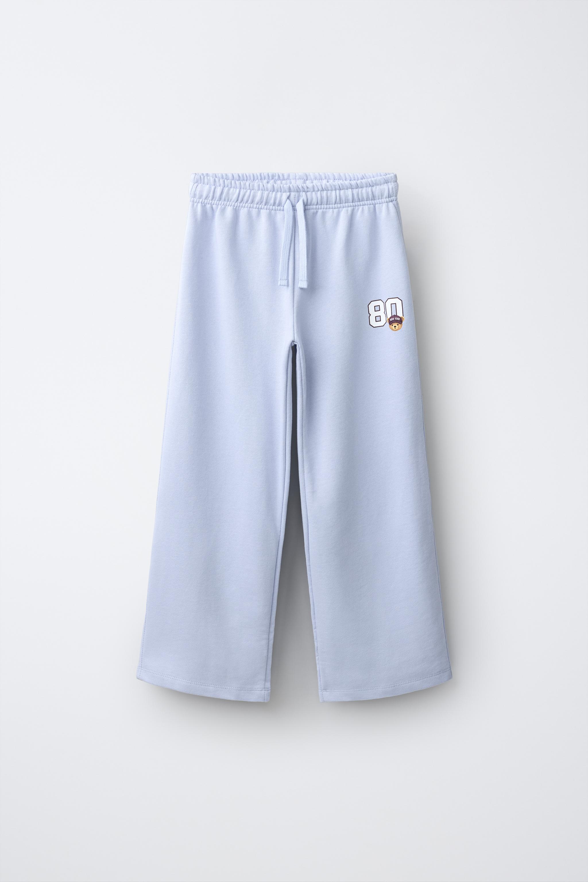 WIDE LEG JOGGERS — Sky blue