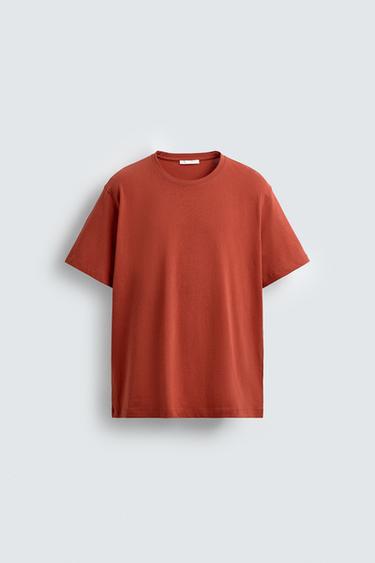 BASIC MEDIUM WEIGHT T-SHIRT - Red by Zara