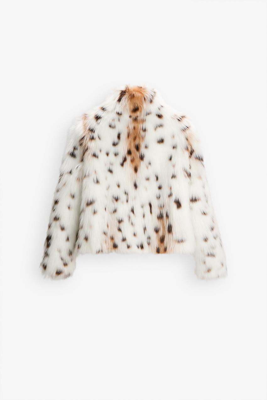 FAUX FUR JACKET ZW COLLECTION - Leopard | ZARA United States