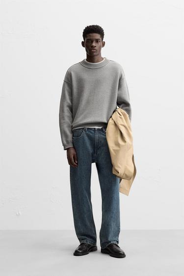 IRREGULAR STITCH SWEATER - Grey marl by Zara - Image 0