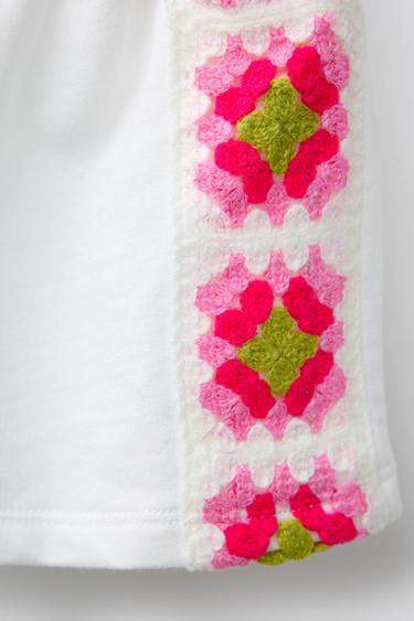 CROCHET SIDE STRIPE BERMUDA SHORTS - Oyster-white by Zara - Image 3