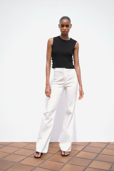 PANTALÓN FLARE - Crudo de Zara