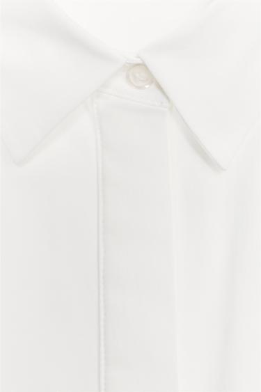 ZW COLLECTION POPLIN SHORT DRESS - White by Zara - Image 7