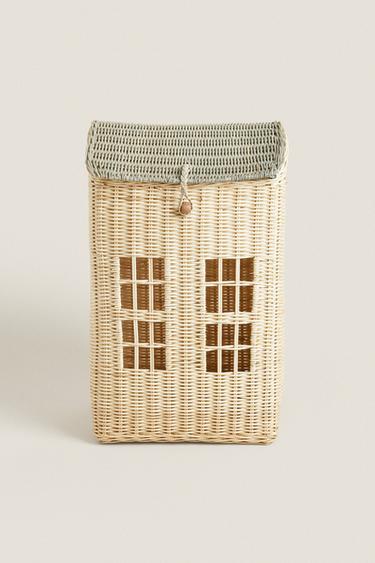 Zara KIDS’ RATTAN HOUSE BASKET - Light beige