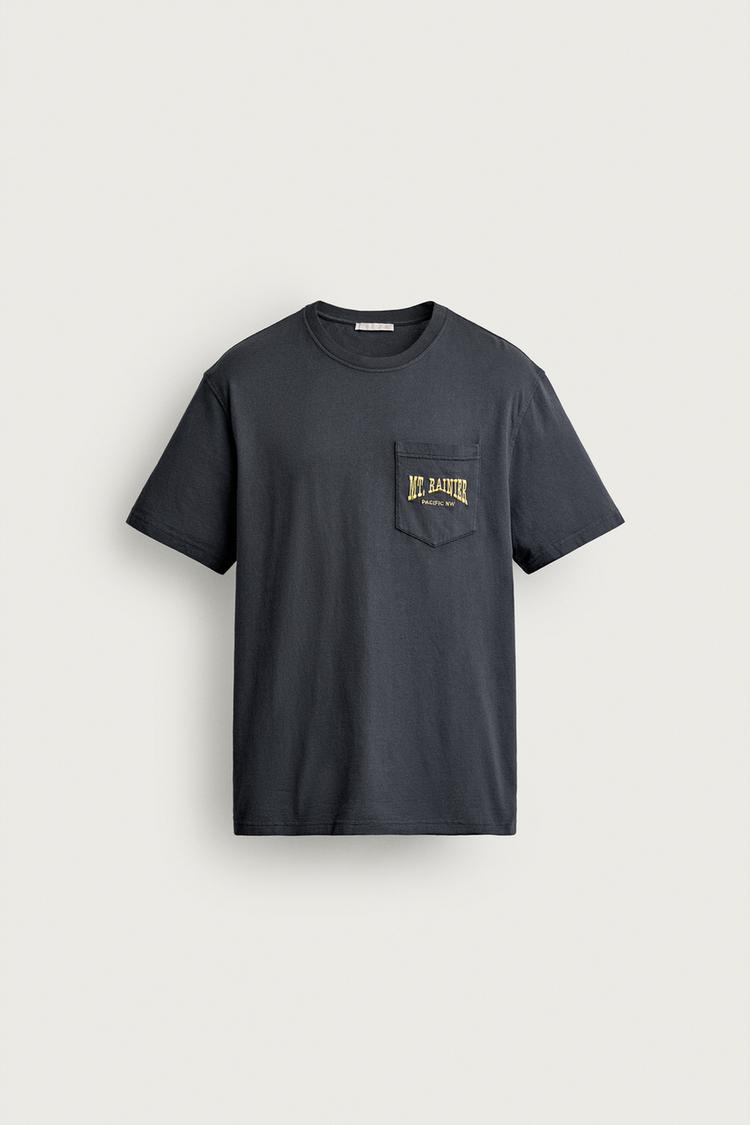 EMBROIDERED POCKET T-SHIRT