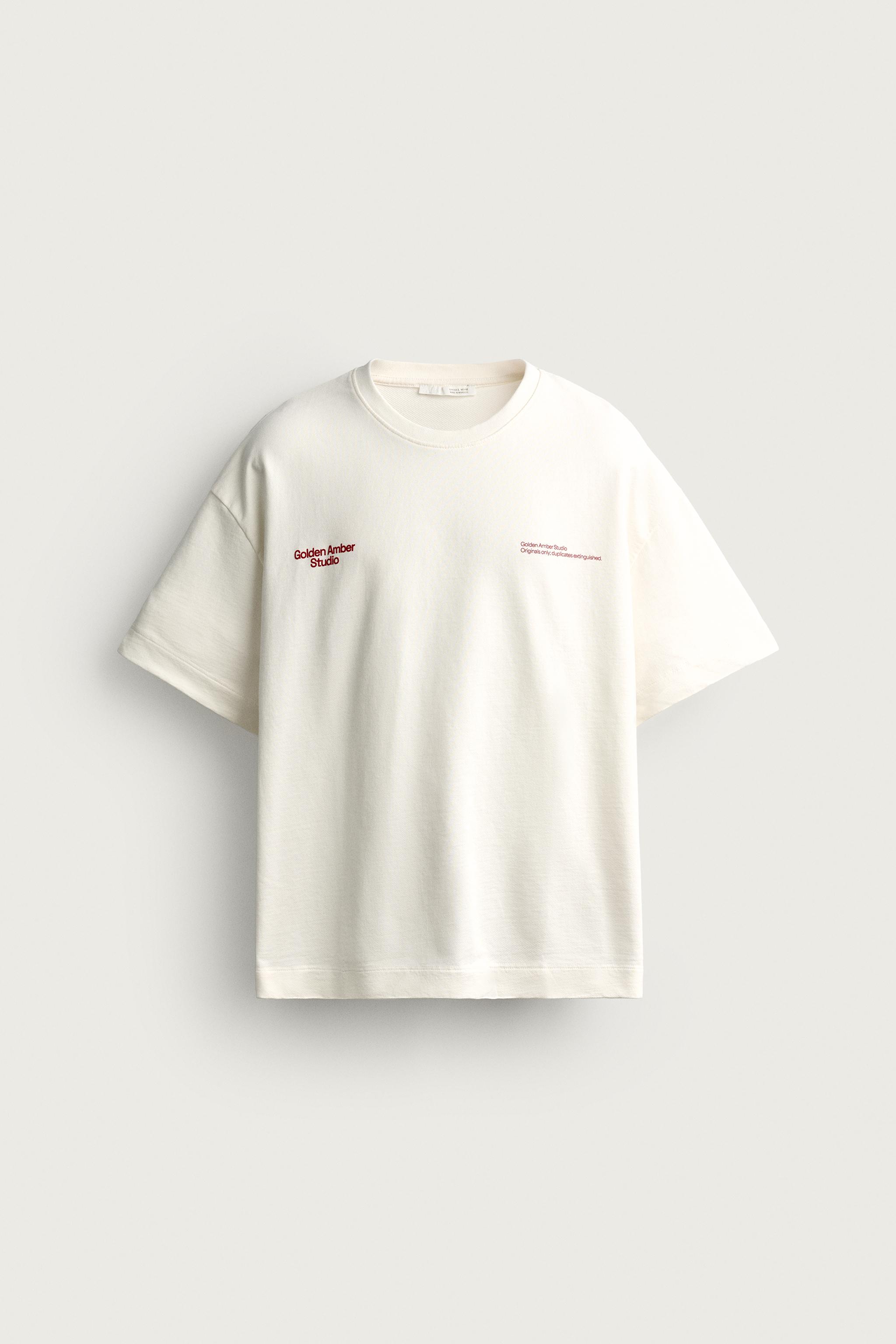 CONTRAST GRAPHIC RELAXED FIT SWEATSHIRT — Ecru