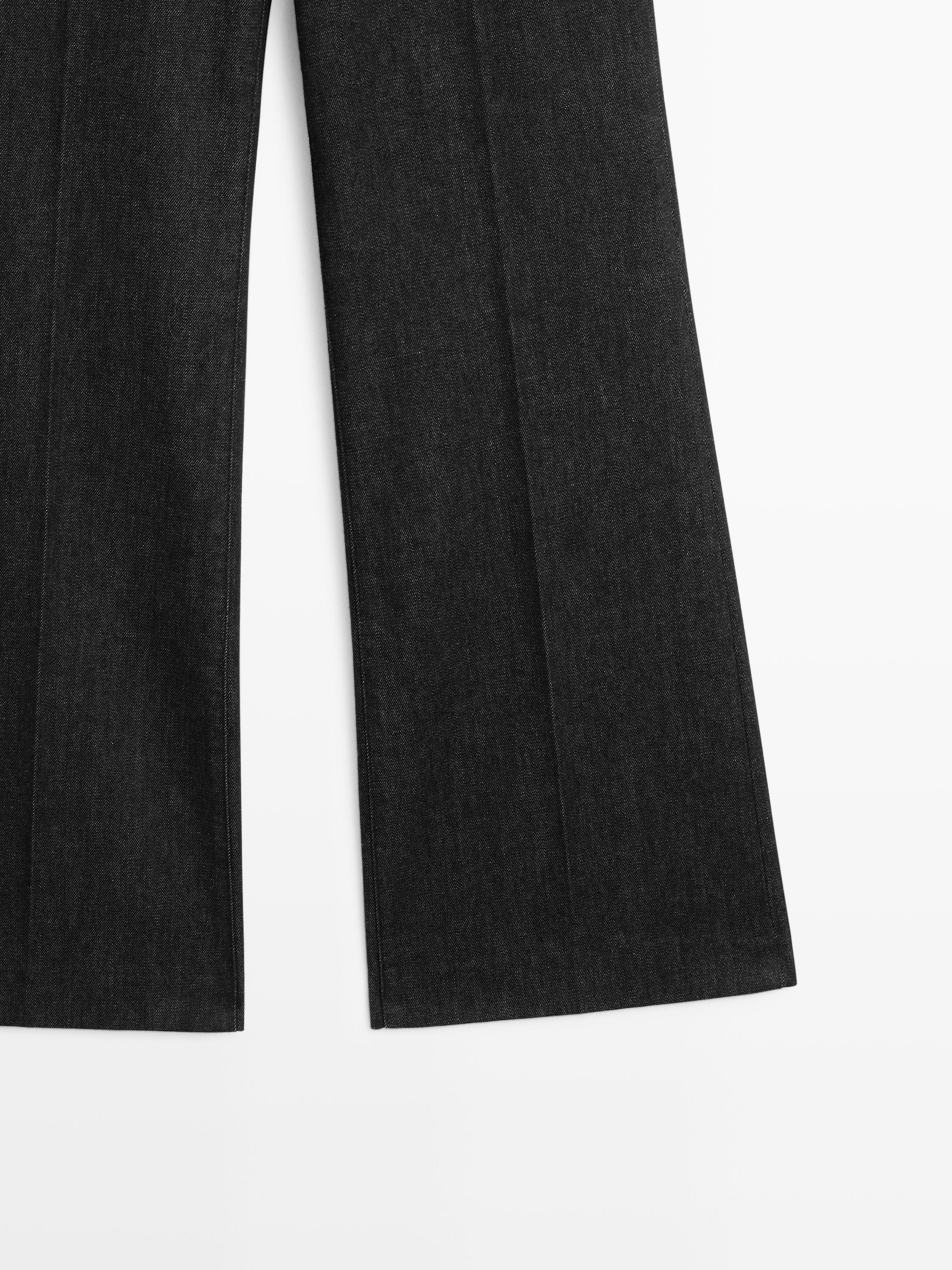 Flared high-waist jeans