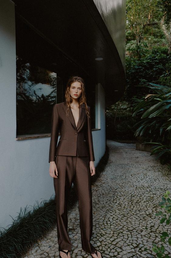 SATIN EFFECT TAILORED BLAZER from Zara - $109