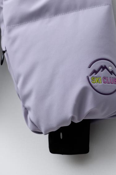 COMBINAISON DOUDOUNE CAPUCHE DÉTACHABLE COUPE-VENT ET RÉSISTANTE À L'EAU SYSTÈME RECCO® COLLECTION SKI - Mauve clair de Zara - Image 5