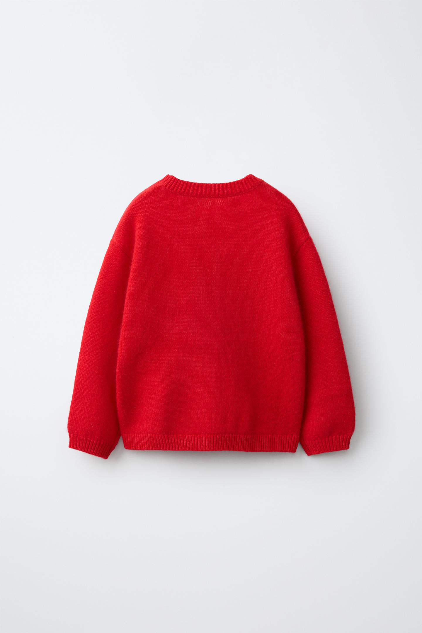 Детский свитер Zara Timeless - 100% Cashmere, цвет: Красный — фото 7