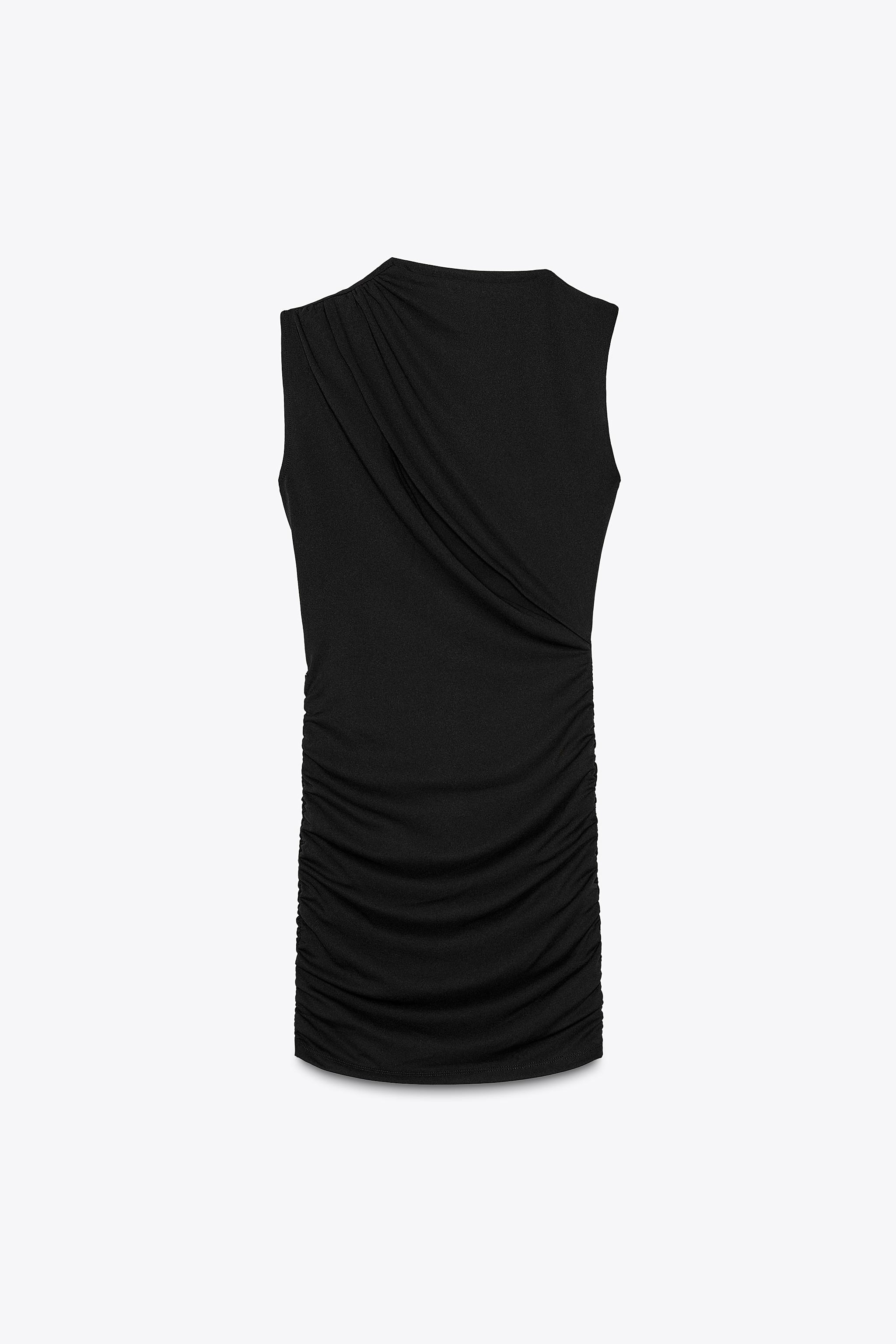 カットアウトディテール ショートワンピース - ブラック | ZARA