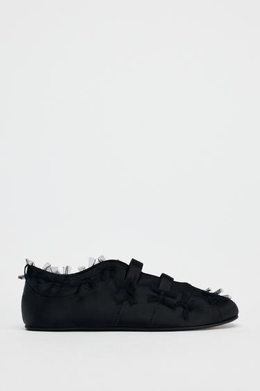 BOW BALLERINAS - Black by Zara